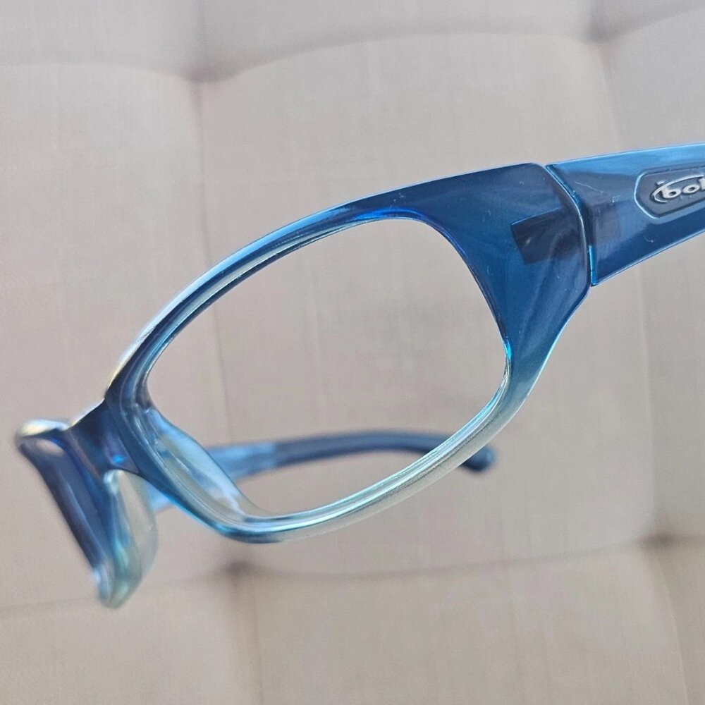 Bolle Men Eyeglasses/Sunglasses frame Blue Wrap Glasses Frame only